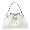Jimmy Choo Women Bon Bon Bucket Bag In White