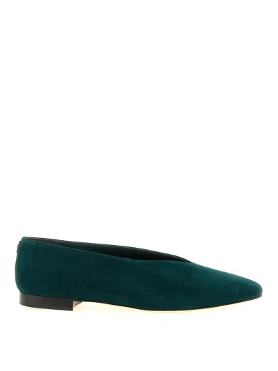 Jimmy Choo Forest Green Suede Ballet Flat In Multi
