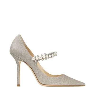 Jimmy Choo Baily Platinum Ice Glitter Pointed Toe Pumps In Multi