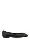 Jimmy Choo Ballet Shoes With Round Head And Flat Soles In Nero