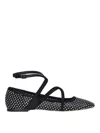 Jimmy Choo Astoria Ballerinas Rhinestone Embellishments In Black
