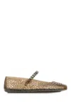 Jimmy Choo The Jelly Transparent Black Ballet Flats With Crystals Women In Black