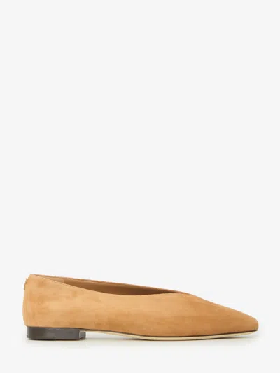 Jimmy Choo Ballerine Margot Flat In Brown