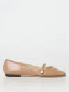 Jimmy Choo Pearl-detail Ballerina Shoes In Beige