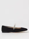 Jimmy Choo Ade Embellished Flat In Black