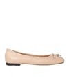 Jimmy Choo Elme Flat Leather Ballet Flats In Neutral