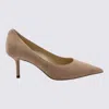 JIMMY CHOO JIMMY CHOO BALLET PINK LEATHER LOVE 65 PUMPS