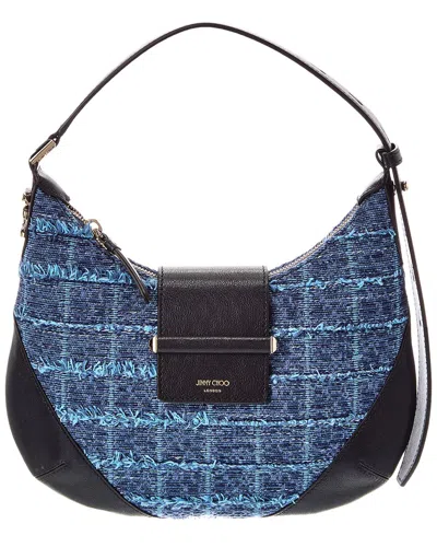 Jimmy Choo Bar Denim Hobo Bag In Blue
