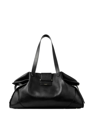 Jimmy Choo Bar Filo Leather Tote Bag In Black