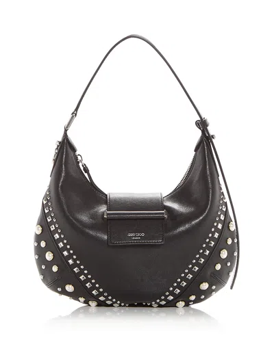 Jimmy Choo Bar Hobo Embellished Leather Shoulder Bag In Multi