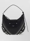 Jimmy Choo Bar Hobo Shoulder Bag Flap Pearls Studs Handle