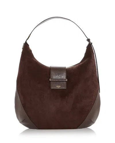 Jimmy Choo Bar Hobo Suede & Leather Shoulder Bag