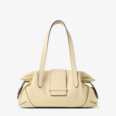 Jimmy Choo Bar Holdall Medium Buttermilk Biker Leather Holdall Bag Buttermilk/shiny Gold One Size In Nude