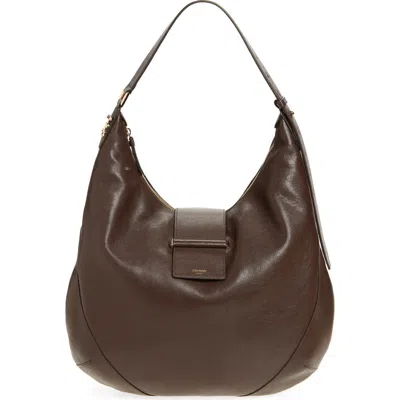 JIMMY CHOO JIMMY CHOO BAR MEDIUM LEATHER HOBO SHOULDER BAG