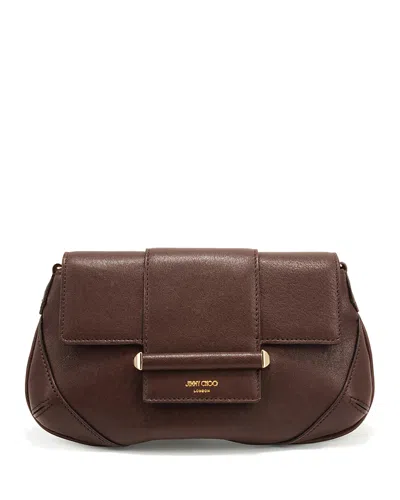 Jimmy Choo Bar Mini Leather Shoulder Bag In Brown