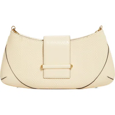 Jimmy Choo Bar Slim Snakeskin Embossed Leather Clutch In Gold