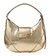 Jimmy Choo Bar Small Metallic Leather Shoulder Bag In Gold