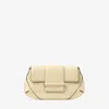 Jimmy Choo Bar Wallet With Chain Buttermilk Biker Leather Shoulder Bag Buttermilk/shiny Gold One Siz In Neutral