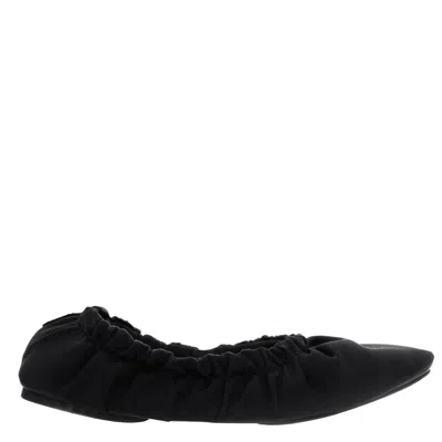 Jimmy Choo Bardo Satin Ballerina Flats In Black
