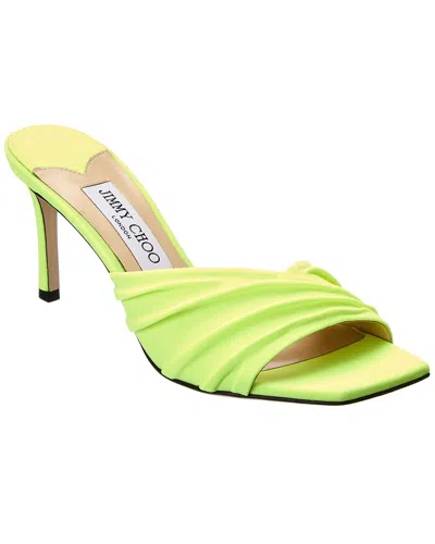 Jimmy Choo Basil 75 Jersey Mule In Green