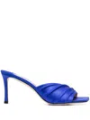 Jimmy Choo Open-toe Draped Mules In Blue