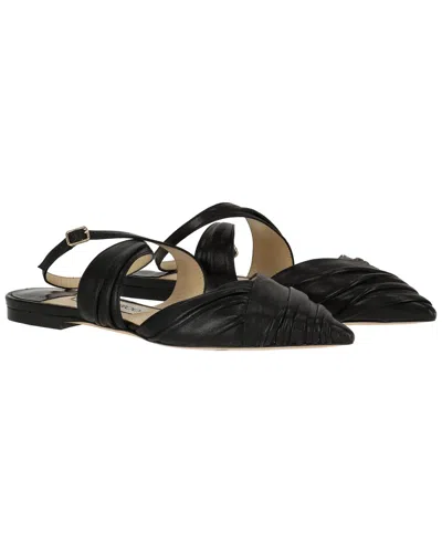 JIMMY CHOO BASIL LEATHER FLAT