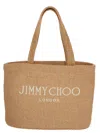 Jimmy Choo Beach East-west Raffia Tote In Beige