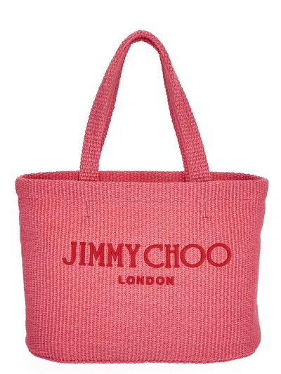 Jimmy Choo Beach Bag In Pink