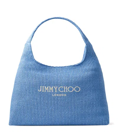 Jimmy Choo Beach Diamond Shoulder Bag In Blue