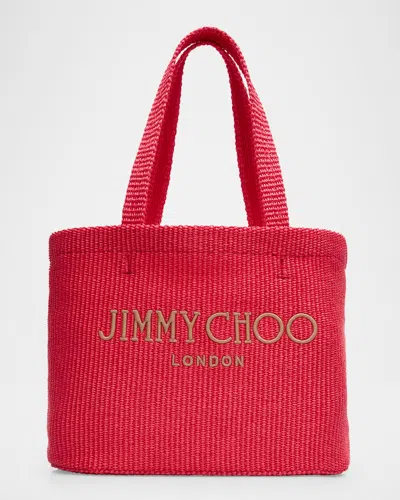 Jimmy Choo Beach London East-west Tote Bag In Pink