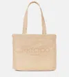 Jimmy Choo Beach Medium Embroidered Tote Bag In Gold