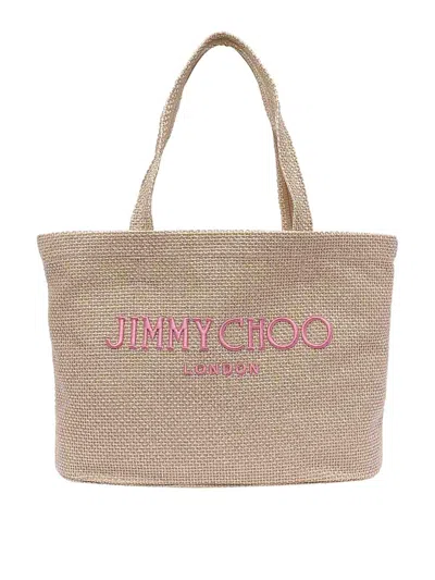 Jimmy Choo Women's Beach Tote E/w In Beige
