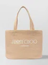 Jimmy Choo Beach Tote With Woven Texture And Removable Strap
