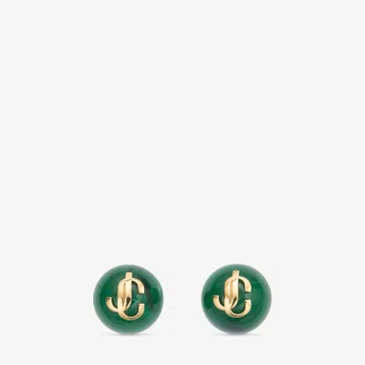 Jimmy Choo Beads Earrings In Green