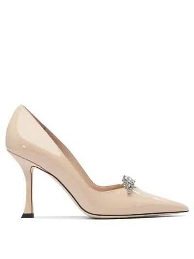 Jimmy Choo Beige Calf Heeled Shoes In Neutral