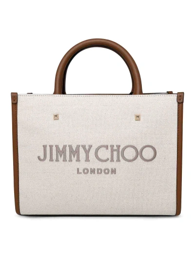 Jimmy Choo Beige Fabric Bag