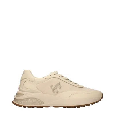 Jimmy Choo Beige Fabric Low Top Sneakers In Neutral