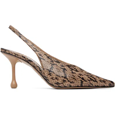 Jimmy Choo Isa Kigali Snake Printed Leather 80 Slingback Pump In Multi