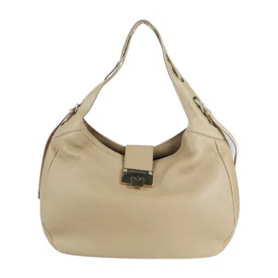 Pre-owned Jimmy Choo Beige Leather Handbag Shoulder Bag ()