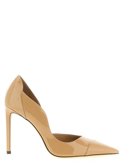 Jimmy Choo Brigitte 100 Patent Pump In Brown
