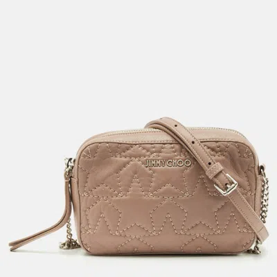 Pre-owned Jimmy Choo Beige Leather Star Haya Crossbody Bag