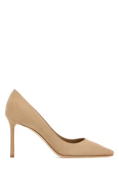 Jimmy Choo Beige Pointed Toe Pumps In Brown