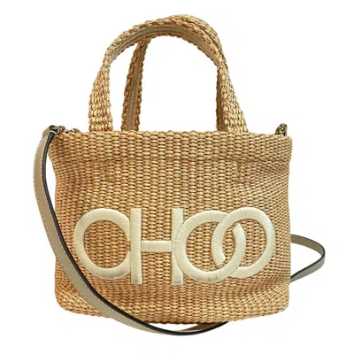 Pre-owned Jimmy Choo Beige Raffia Tote Bag () In Sand