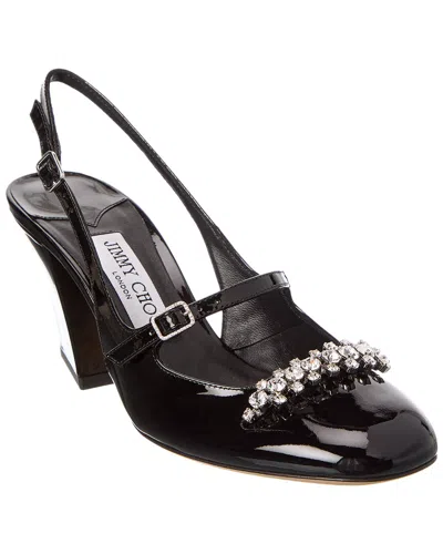 Jimmy Choo Belinda 70 Patent Slingback Pump In Black