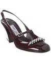 Jimmy Choo Belinda 70 Patent Slingback Pump In Red