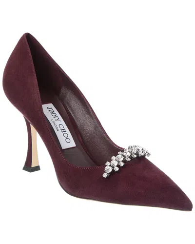 Jimmy Choo Belinda 90 Suede Pump In Red