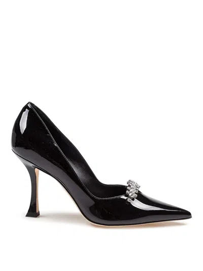 Jimmy Choo Belinda Decollete In Painted Leather In Black