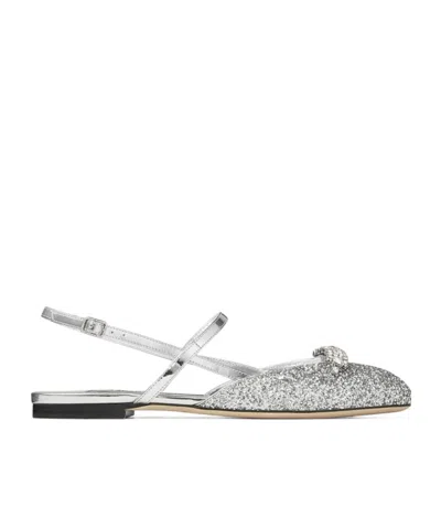 Jimmy Choo Belinda Flats In Silver