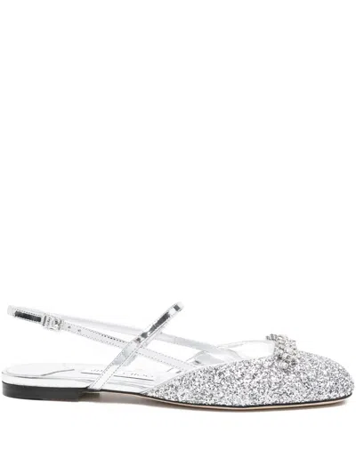 Jimmy Choo Belinda Sb Flat In Silver