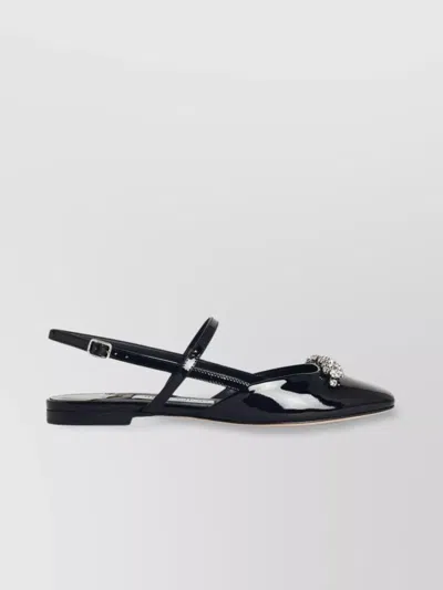 JIMMY CHOO 'BELINDA SB FLAT' LEATHER BALLET FLATS